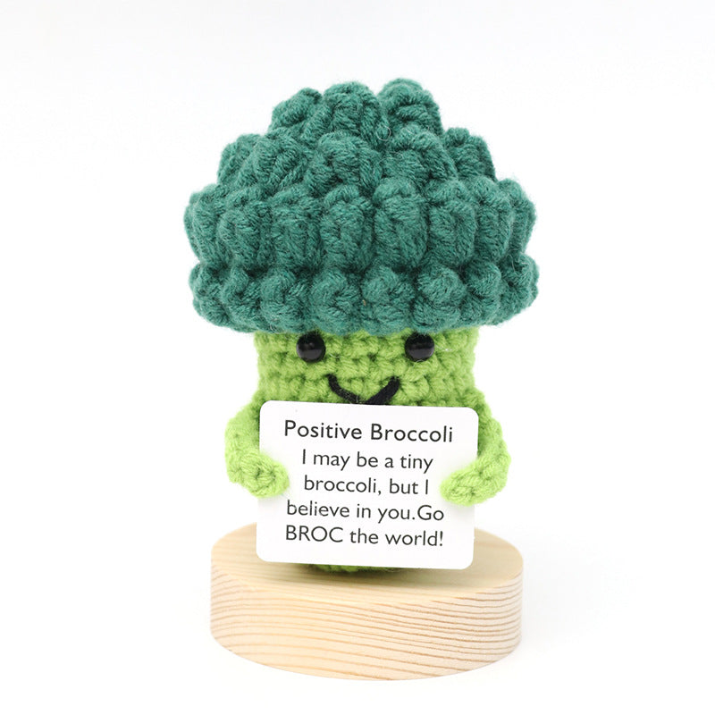 Cute Handwoven Positive Energy Ornaments Handmade Crochet Support Emotional Home Workplace Decor,Best Friend To Your Friend And Lovers