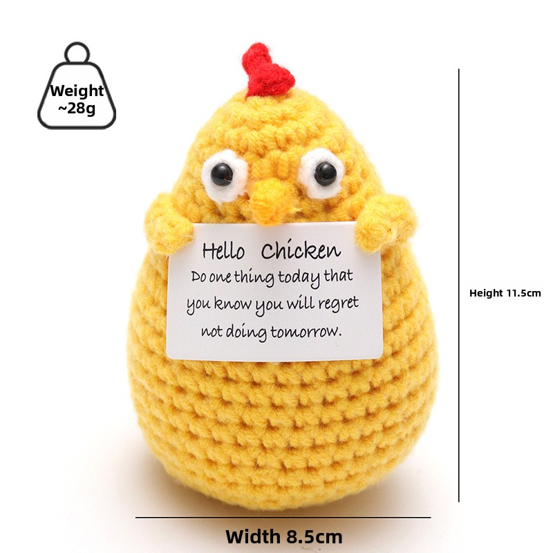 Cute Handwoven Positive Energy Ornaments Handmade Crochet Support Emotional Home Workplace Decor,Best Friend To Your Friend And Lovers