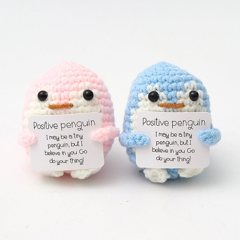 Cute Handwoven Positive Energy Ornaments Handmade Crochet Support Emotional Home Workplace Decor,Best Friend To Your Friend And Lovers