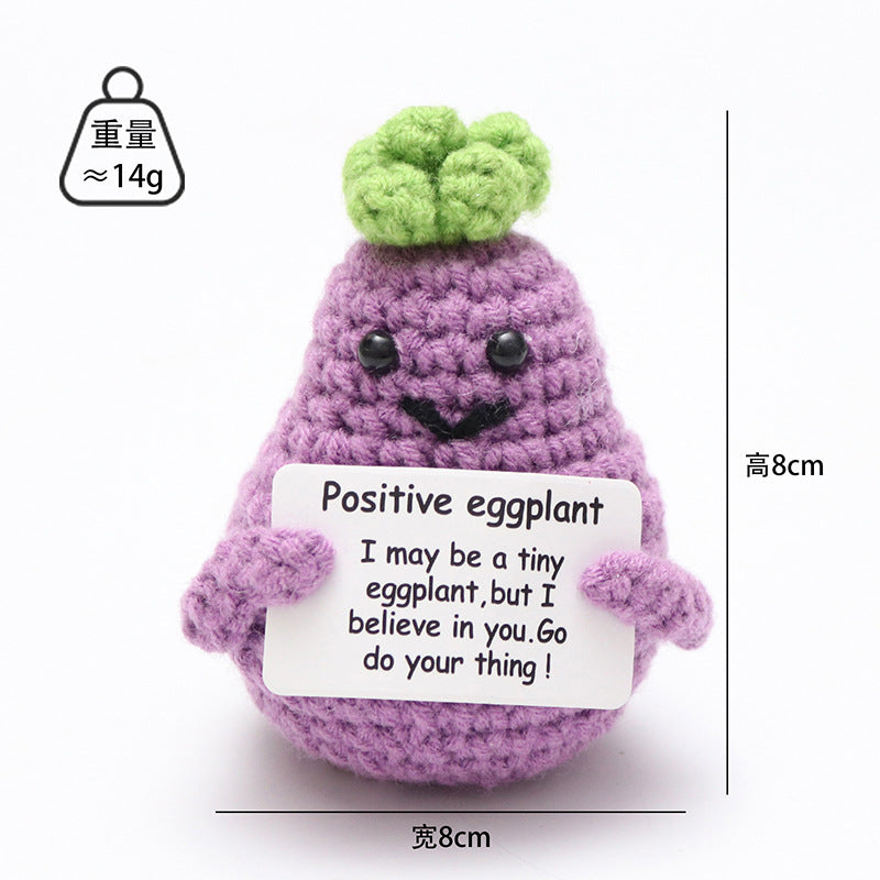 Cute Handwoven Positive Energy Ornaments Handmade Crochet Support Emotional Home Workplace Decor,Best Friend To Your Friend And Lovers