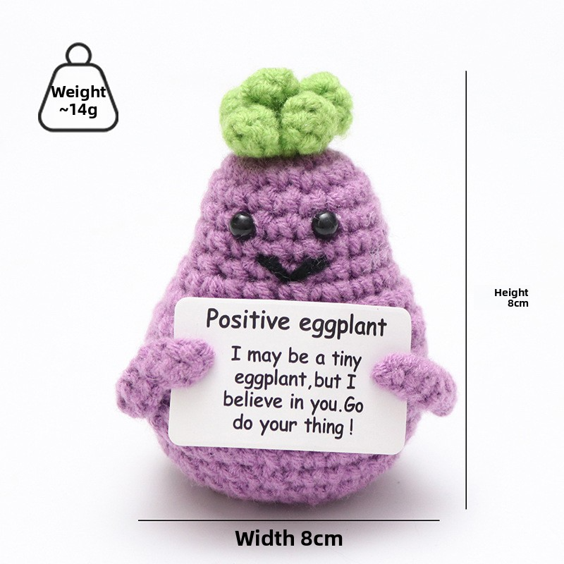 Cute Handwoven Positive Energy Ornaments Handmade Crochet Support Emotional Home Workplace Decor,Best Friend To Your Friend And Lovers