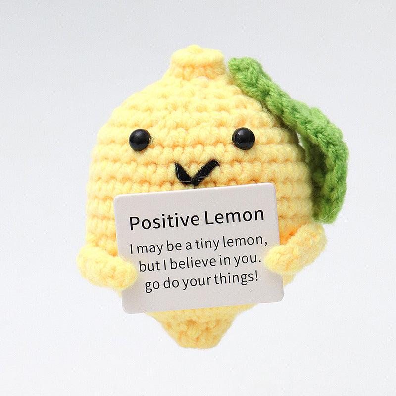 Cute Handwoven Positive Energy Ornaments Handmade Crochet Support Emotional Home Workplace Decor,Best Friend To Your Friend And Lovers