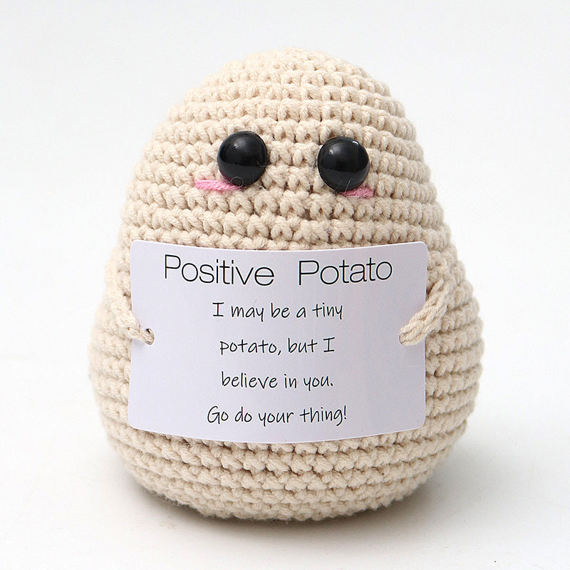Cute Handwoven Positive Energy Ornaments Handmade Crochet Support Emotional Home Workplace Decor,Best Friend To Your Friend And Lovers