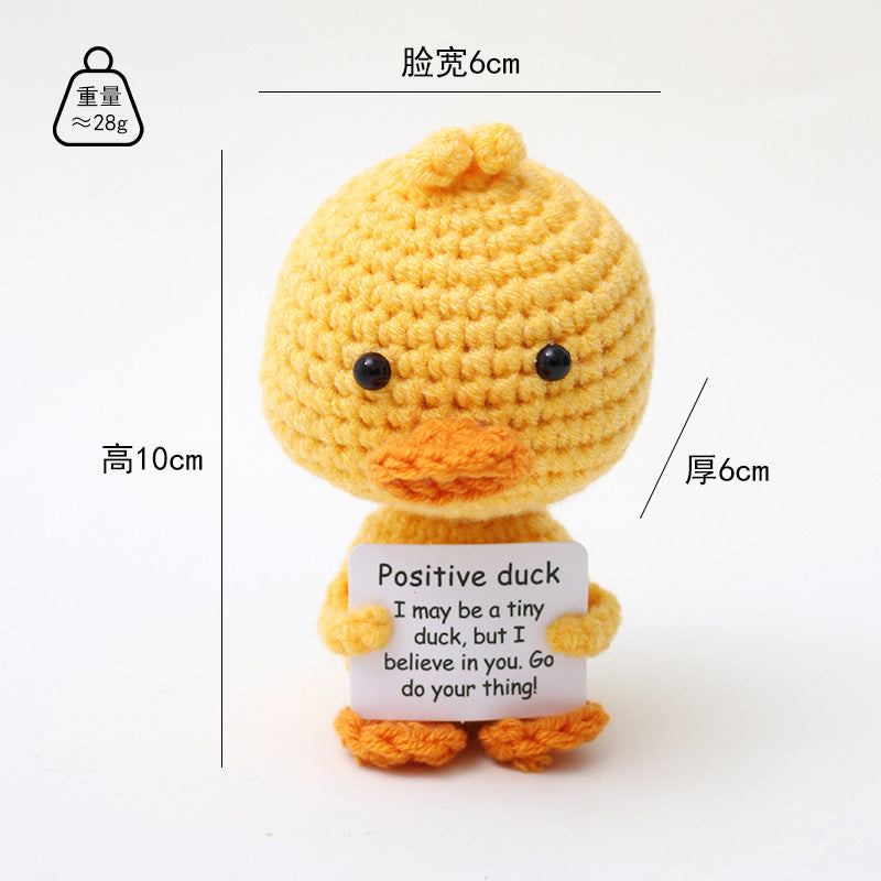 Cute Handwoven Positive Energy Ornaments Handmade Crochet Support Emotional Home Workplace Decor,Best Friend To Your Friend And Lovers