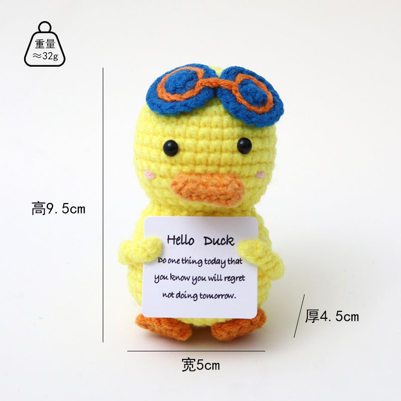 Cute Handwoven Positive Energy Ornaments Handmade Crochet Support Emotional Home Workplace Decor,Best Friend To Your Friend And Lovers