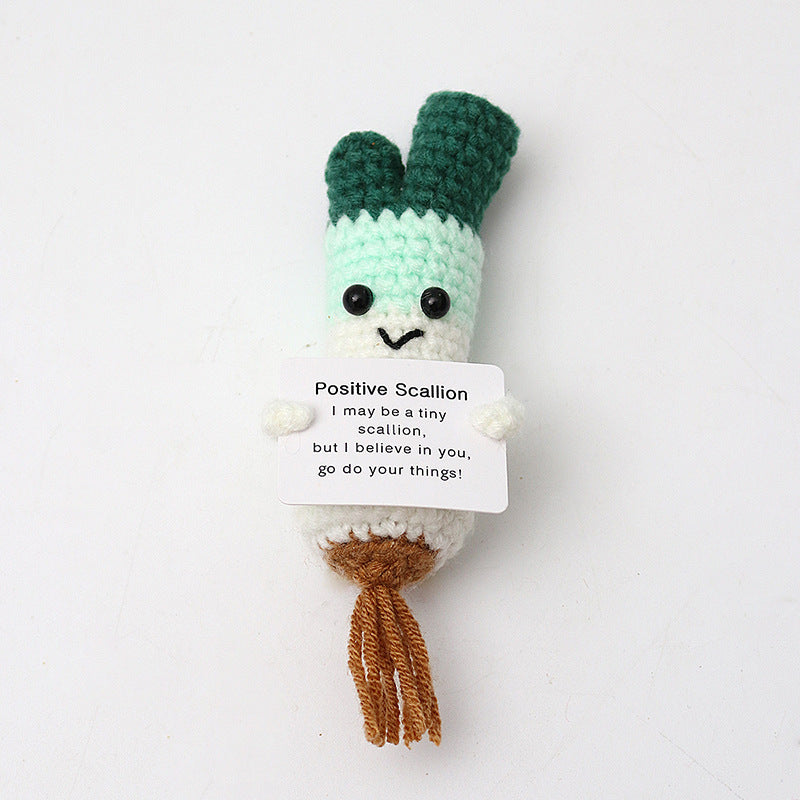 Cute Handwoven Positive Energy Ornaments Handmade Crochet Support Emotional Home Workplace Decor,Best Friend To Your Friend And Lovers