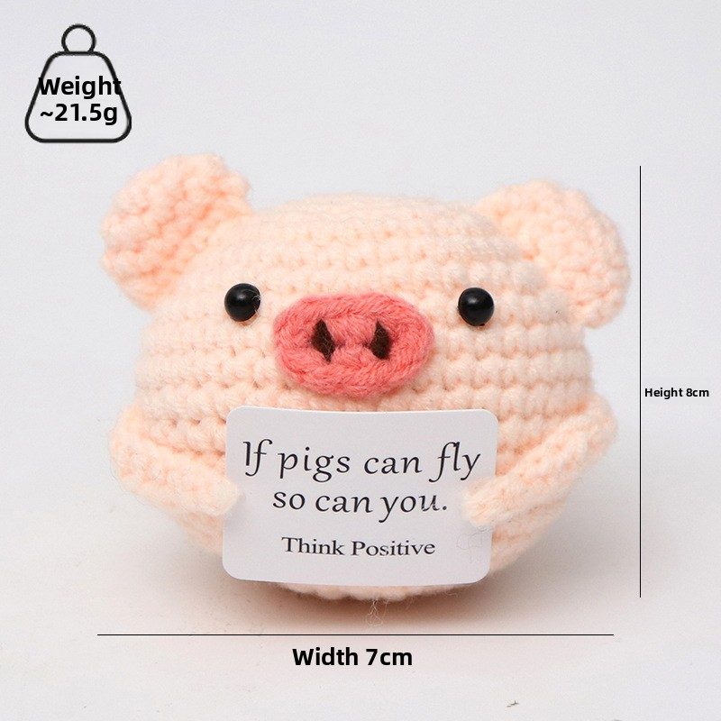 Cute Handwoven Positive Energy Ornaments Handmade Crochet Support Emotional Home Workplace Decor,Best Friend To Your Friend And Lovers