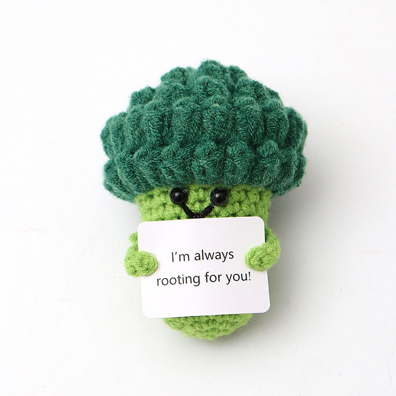 Cute Handwoven Positive Energy Ornaments Handmade Crochet Support Emotional Home Workplace Decor,Best Friend To Your Friend And Lovers