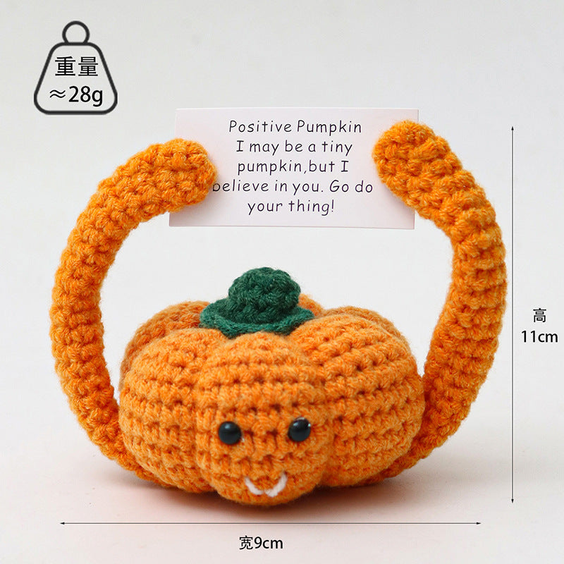 Cute Handwoven Positive Energy Ornaments Handmade Crochet Support Emotional Home Workplace Decor,Best Friend To Your Friend And Lovers